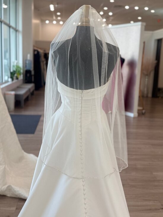 Sparkle Tulle Rhinestone Edge Fingertip Veil